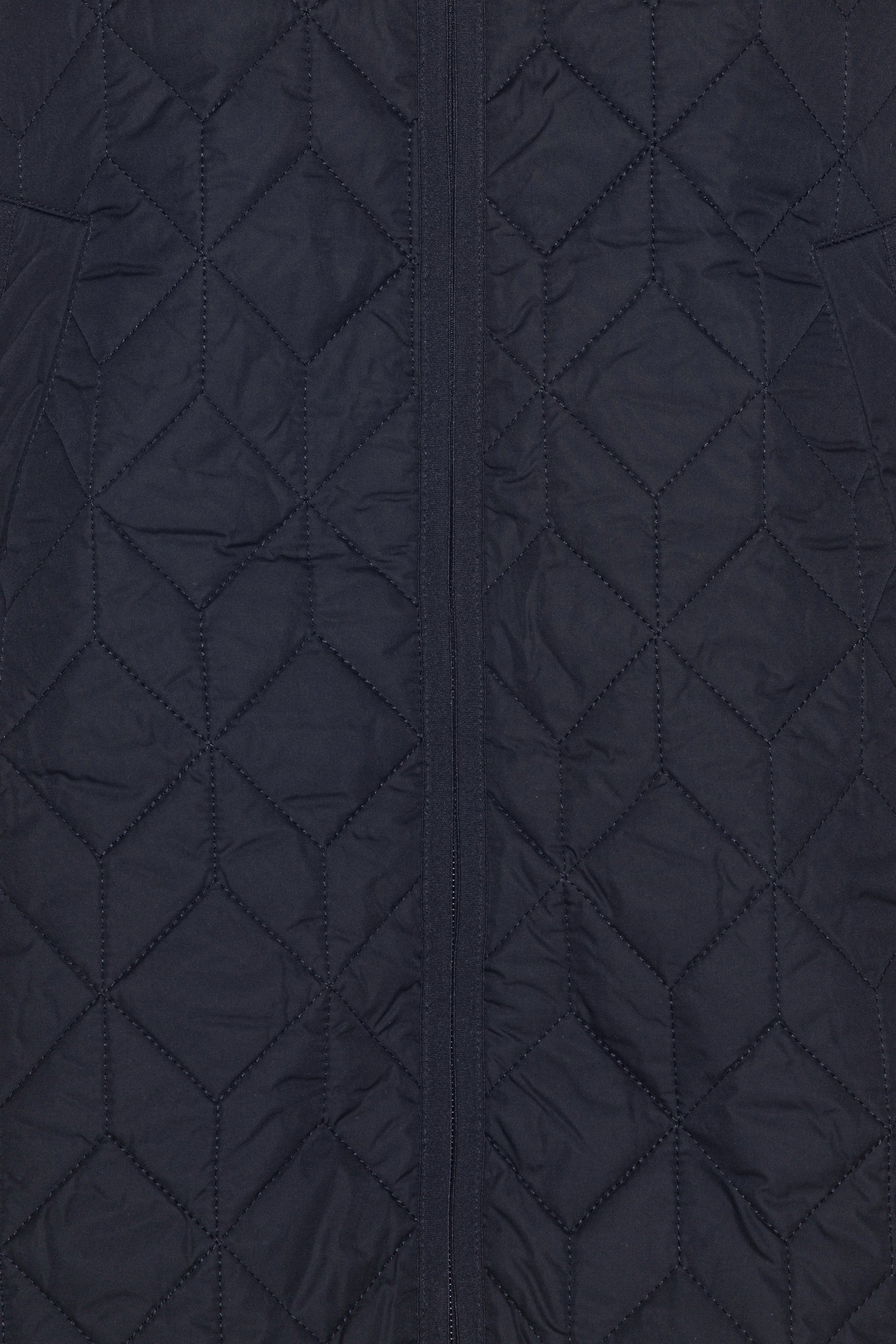 Lang Quiltet Jakke - Dark Indigo